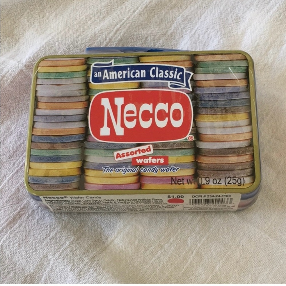 Necco an American Classic 4” x 3” Assorted Wafer Collectible Candy Tin
